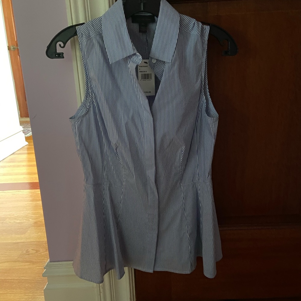 NWT Saks Fifth Ave Sleeveless Collared Bottom Down